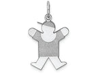 FJC Finejewelers 14k White Gold Kid Boy Jumping Arms Up Charm 15 x 25mm