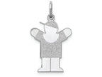 FJC Finejewelers 14k White Gold Kid Boy Arms Up Charm 15 x 25mm