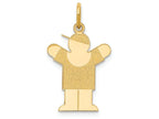 FJC Finejewelers 14k Yellow Gold Kid Boy Arms Up Charm 15 x 25mm