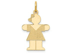 FJC Finejewelers 14k Yellow Gold Kid Girl Arms Sideways Charm 15 x 25mm