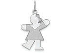 FJC Finejewelers 14k White Gold Kid Pattern Dress One Arm Up Charm 15 x 25mm