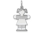 FJC Finejewelers 14k White Gold Kid Charm 15 x 25mm