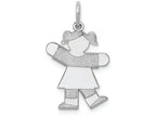 FJC Finejewelers 14k White Gold Kid Girl One Arm Up Charm 15 x 25mm