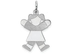 FJC Finejewelers 14k White Gold Kid Girl Jumping Charm 15 x 25mm