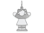 FJC Finejewelers 14k White Gold Kid Girl Two Arms up Charm 15 x 25mm