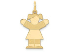 FJC Finejewelers 14k Yellow Gold Kid Girl 2 Arms Up Charm 15 x 25mm