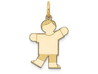 FJC Finejewelers 14k Yellow Gold Kid Boy One Arm Up Charm 15 x 25mm