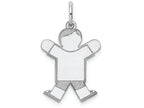 FJC Finejewelers 14k White Gold Kid Charm Boy Jumping 15 x 25mm