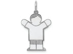 FJC Finejewelers 14k White Gold Boy Kid Charm 15 x 25mm