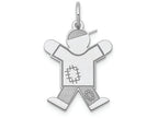 FJC Finejewelers 14k White Gold Kid Girl Patched Clothing Charm 15 x 25mm
