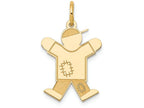 FJC Finejewelers 14k Yellow Gold Kid Boy Patched Clothing Charm 15 x 25mm