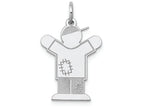 FJC Finejewelers 14k White Gold Kid Boy Patched Clothing Charm 15 x 25mm
