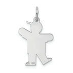 FJC Finejewelers 14k White Gold Kid Charm 15 x 25mm Themed Boy