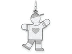 FJC Finejewelers 14k White Gold Kid Charm 15 x 25mm Themed Boy