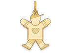 FJC Finejewelers 14k Yellow Gold Kid Charm 15 x 25mm Themed Boy Jumping