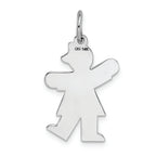 FJC Finejewelers 14k White Gold Kid Girl Themed Charm 15 x 25mm