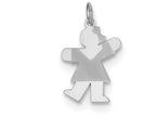 FJC Finejewelers Sterling Silver Kiss Kid Charm