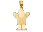FJC Finejewelers 14k Yellow Gold Solid Satin Engravable Boy Charm