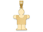 FJC Finejewelers 14k Yellow Gold Solid Satin Engravable Boy Charm