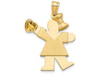 FJC Finejewelers 14k Yellow Gold Girl with CZ November Birth Month Stone Charm