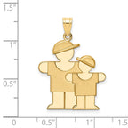 The Kids® Big Boy and Little Boy Engraveable Charm / Pendant Necklace