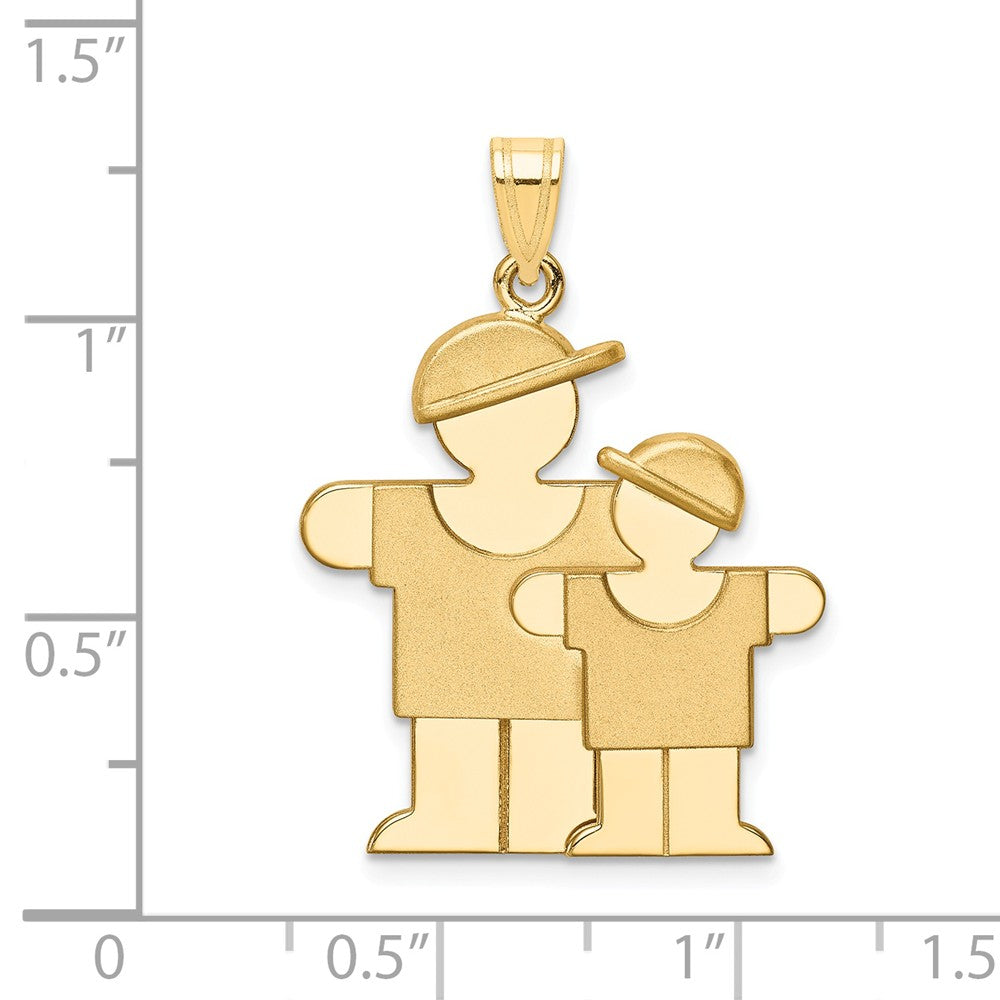 The Kids® Big Boy and Little Boy Engraveable Charm / Pendant Necklace