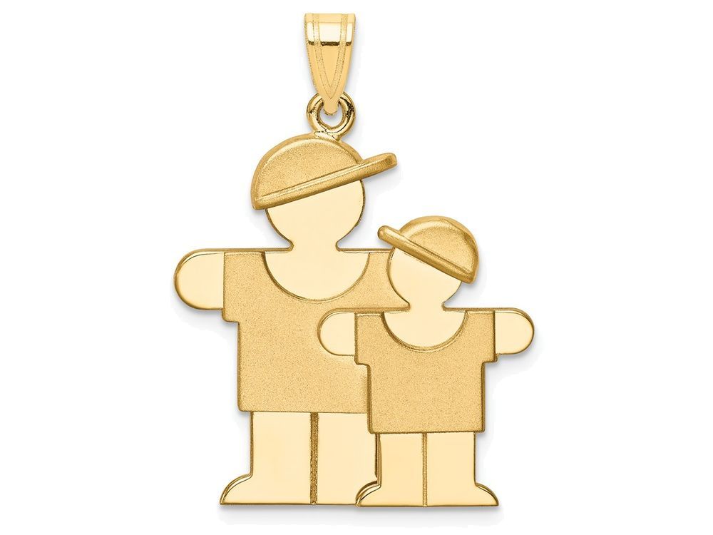 The Kids® Big Boy and Little Boy Engraveable Charm / Pendant Necklace