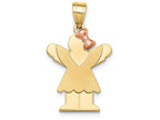 FJC Finejewelers 14k Two-tone Gold Small Girl with Bow On Right Engravable Charm