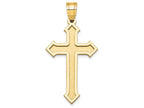 FJC Finejewelers 14k Yellow Gold Passion Cross Charm 19 x 36mm