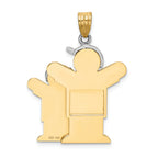 FJC Finejewelers 14k Two-tone Gold Big Boy Little Boy Engravable Charm