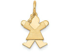 FJC Finejewelers 14k Yellow Gold Mini Girl Charm 9 x 18mm