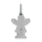 FJC Finejewelers 14k White Gold Mini Girl Charm 9 x 18mm