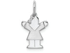 FJC Finejewelers 14k White Gold Mini Girl Charm 9 x 18mm
