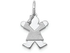 FJC Finejewelers 14k White Gold Mini Girl Charm