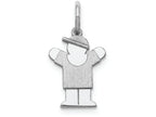 FJC Finejewelers 14k White Gold Mini Boy Charm 9 x 18mm