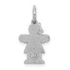 FJC Finejewelers 14k White Gold Mini Girl Charm