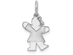 FJC Finejewelers 14k White Gold Mini Girl Charm 9 x 18mm