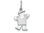 FJC Finejewelers 14k White Gold Mini Boy Kiss Charm 9 x 18mm