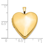 FJC Finejewelers 14k 20mm Plain Polished Heart Locket Pendant Necklace 18 inch chain included