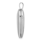 FJC Finejewelers 14k 20mm White Gold Plain Polished Heart Locket Pendant Necklace 18 inch chain included