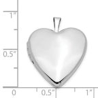 FJC Finejewelers 14k 20mm White Gold Plain Polished Heart Locket Pendant Necklace 18 inch chain included