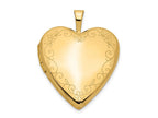 FJC Finejewelers 14k 20mm Flower Vine Border Heart Locket Pendant Necklace 18 inch chain included