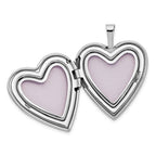 FJC Finejewelers 14k 20mm White Gold Enamel Rose I Love You Heart Locket Pendant Necklace 18 inch chain included