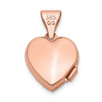 FJC Finejewelers 14k Rose Gold 10mm Plain Heart Locket Pendant Necklace 18 inch chain included
