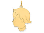FJC Finejewelers 14k Yellow Gold Girl Head Charm 20 x 30mm