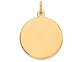 FJC Finejewelers 14k Yellow Gold Plain .009 Gauge Circular Engravable Disc Charm