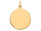 FJC Finejewelers 14k Yellow Gold Plain .009 Gauge Circular Engravable Disc Charm
