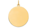FJC Finejewelers 14k Yellow Gold Plain .018 Gauge Circular Engravable Disc Charm