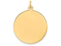 FJC Finejewelers 14k Yellow Gold Plain .018 Gauge Circular Engravable Disc Charm