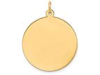 FJC Finejewelers 14k Yellow Gold Plain .018 Gauge Circular Engravable Disc Charm